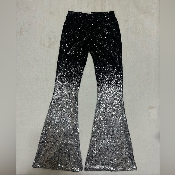 Bear Dance Pants - Bear Dance Black and Silver Sequin Pants